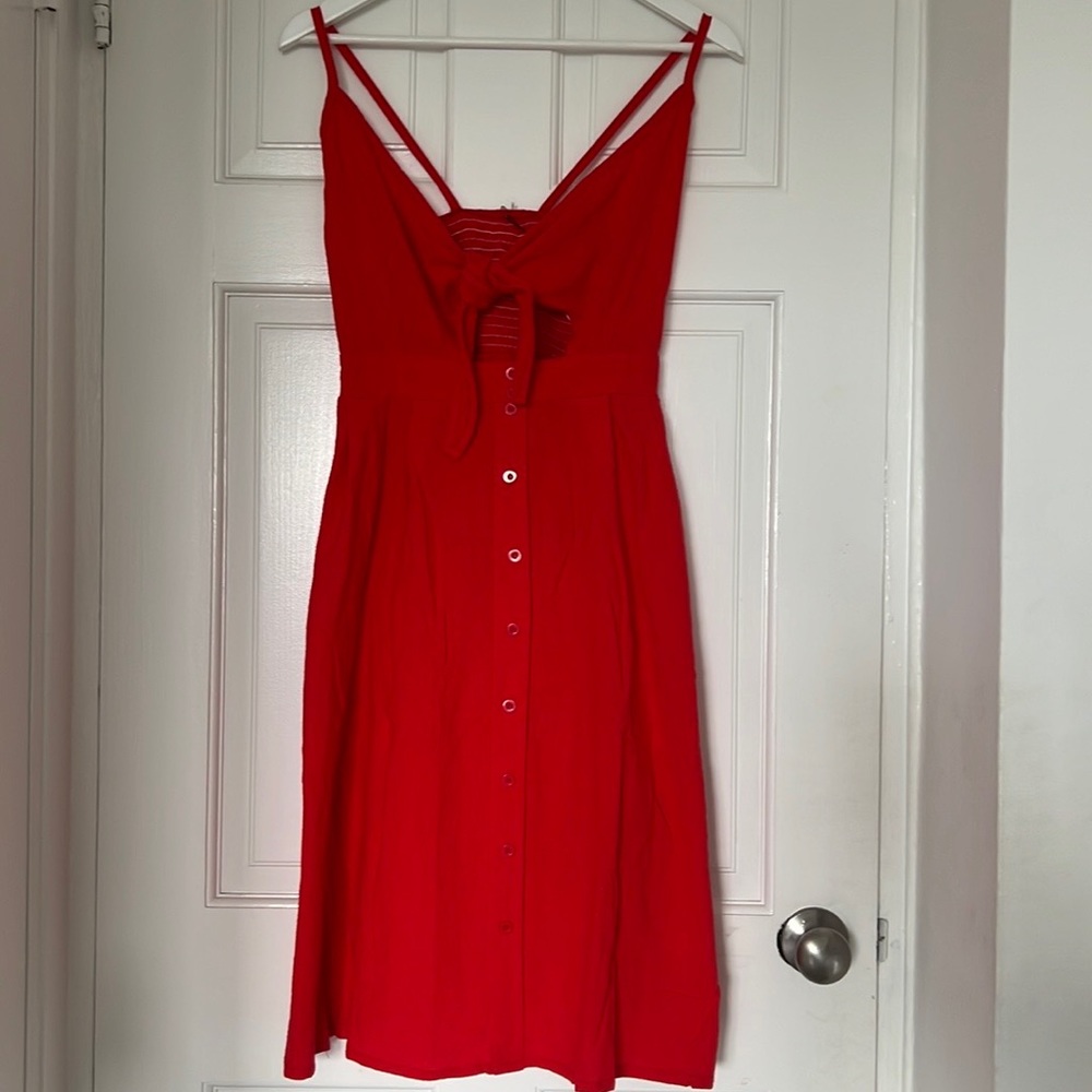 NWT!!! Red, blue or yellowCasual Summer Cotton Linen Dress Size S/M!!!
